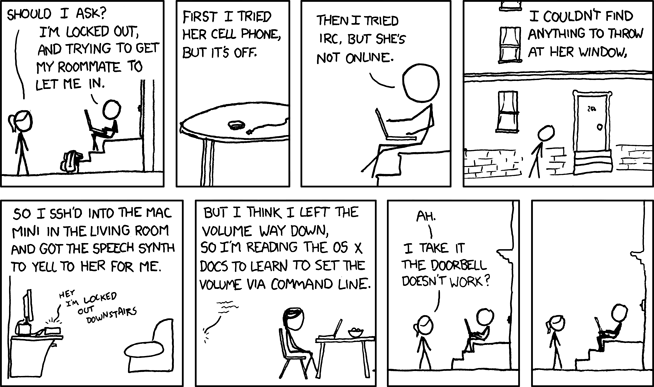 XKCD 530: I'm an Idiot. © Randall Monroe